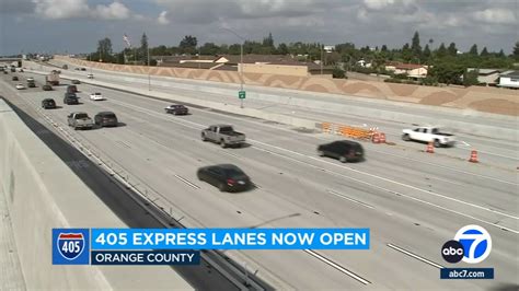 New express lanes open on 405 Freeway in Orange County